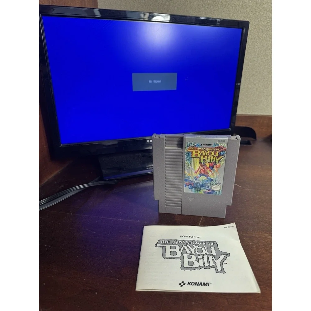 The Adventures of Bayou Billy (Nintendo NES, 1989) Authentic W/ Manual, Tested